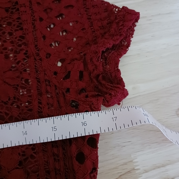 American Rag Lace Overlay Asymmetric Circle Skirt Dress Size Medi… - Picture 7 of 9